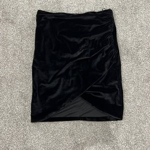 Kittenish Black velvet skirt